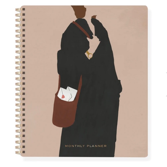 Megan Galante non-dated monthly planner-12 month-pocket & tab-divider-152 pg-NWT - Picture 1 of 12